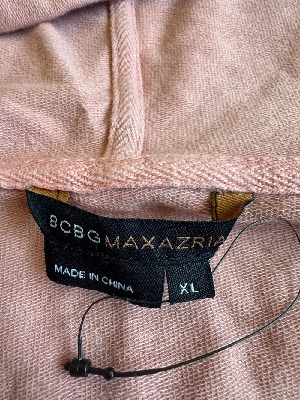 BCBG Max Azria Pink Lace-Detail Zip Hoodie
